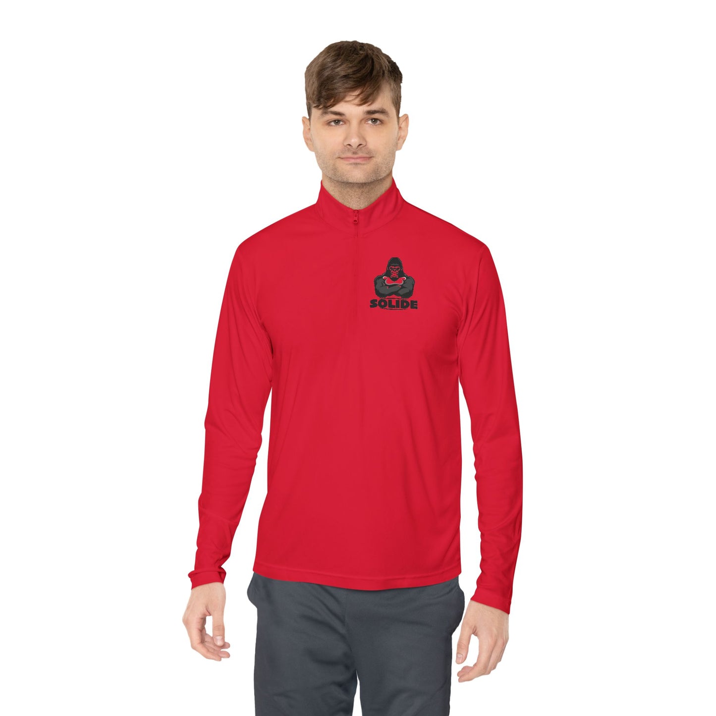 Unisex Quarter-Zip Pullover - SOLIDE Graphic Sweatshirt for Athletes & Casual Wear