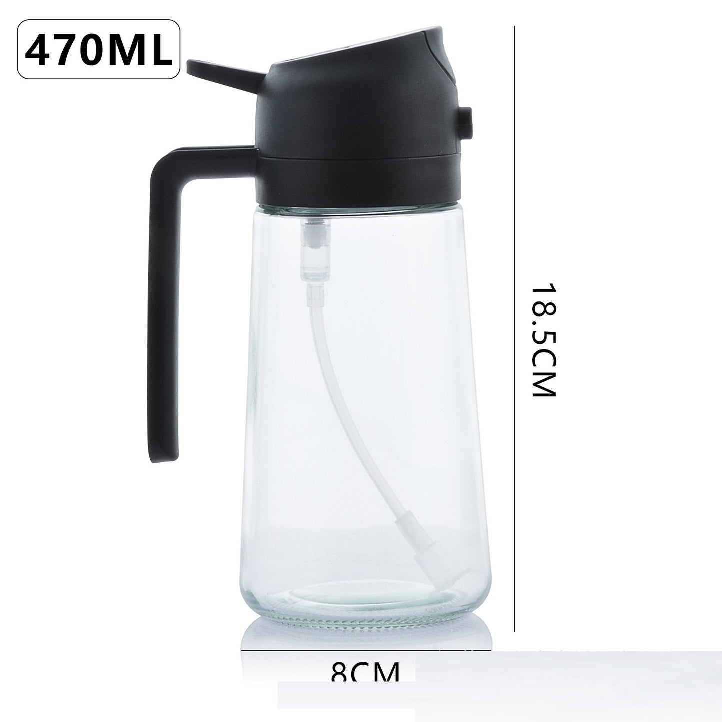 Portable spray bottle for glass oil spraying and pouring